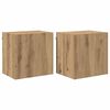 vidaXL TV Wandkasten 2 st Artisan Eiken Bewerkt hout