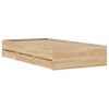 vidaXL Bedframe met lades bewerkt hout sonoma eikenkleurig 90x200 cm