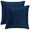 vidaXL Kussen met kussen HOUTEN 2 st Marineblauw Flanel