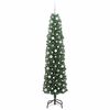 vidaXL Kunstkerstboom Groen 210 cm PVC en Staal en Kunststof