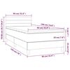 vidaXL Boxspring met matras en LED fluweel donkergrijs 90x190 cm