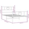 vidaXL Bedframe met hoofd- en voeteneinde metaal zwart 90x200 cm