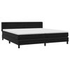 vidaXL Boxspring met matras fluweel zwart 200x210 cm