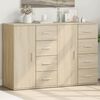 vidaXL Dressoirs 2 st 59x39x80 cm bewerkt hout sonoma eikenkleurig