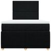 vidaXL Boxspring met matras stof zwart 120x200 cm