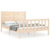 vidaXL Bedframe met hoofdbord massief hout
