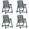 vidaXL Tuinstoelen 4 st kunststof groen