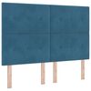 vidaXL Boxspringbed met matras Donkerblauw 190 x 140 cm Polyester