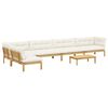 vidaXL 6 Stuk Garden Pallet Sofa Units Massief Acaciahout Licht Bruin