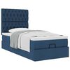 vidaXL Bed met matras 100x200 cm stof blauw