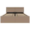 vidaXL Bedframe met opslag en LED kunstleer cappuccino 140x200 cm