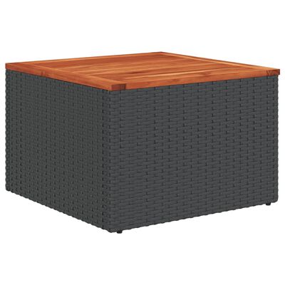 vidaXL 5-delige Loungeset met kussens poly rattan zwart