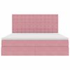 vidaXL Opslag bed met matras met matras Roze 180 x 200 cm Fluweel
