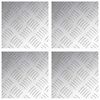 vidaXL Trap Tread 4 st 20 x 20 cm Zilver Aluminium Vierkant