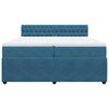vidaXL Boxspring met matras fluweel blauw 200x200 cm