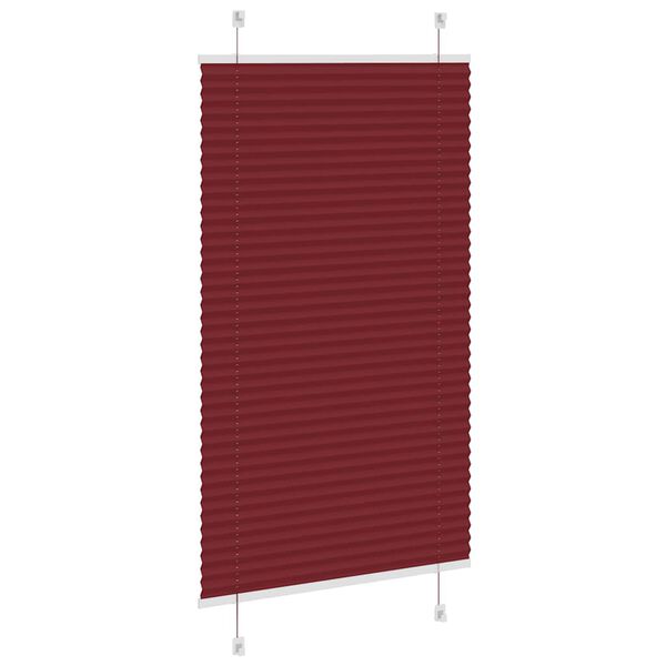 vidaXL Pliss&eacute; rolgordijn 80x150 cm stofbreedte 79,4 cm bordeauxrood