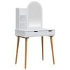 vidaXL Toilettafel Set FAUSKE 3 st Wit 76 x 50 x 143 cm