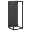 vidaXL Brandhoutrek 25x25x60 cm koudgewalst staal zwart