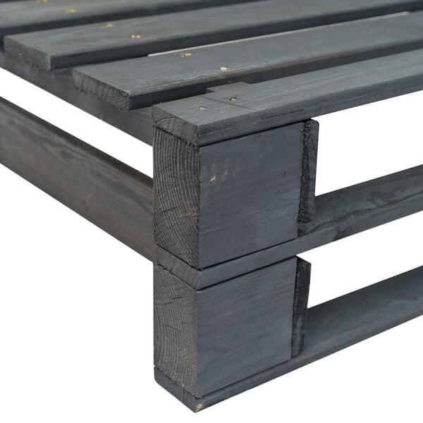vidaXL Tuinhoekbank pallet hout grijs