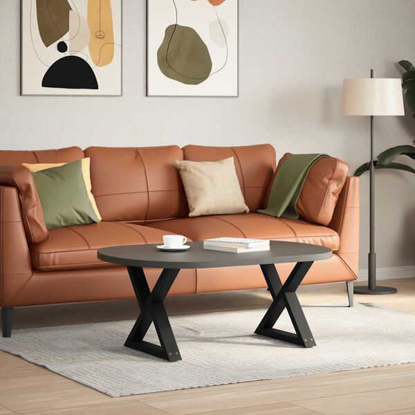 vidaXL Salontafelpoten 2 st 50x(42-43,3) cm staal zwart