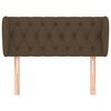 vidaXL Hoofdbord met randen 103x23x78/88 cm stof donkerbruin
