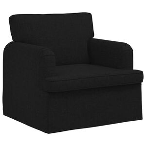 vidaXL Bank Zwart 84 x 80 x 85 cm Stof