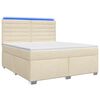 vidaXL Boxspringbed met matras Cr&egrave;mekleurig 140 x 200 cm Stof
