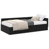 vidaXL Hoekbedframe met Matras 2 st Zwart 90 x 190 cm Fluweel