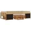 vidaXL Buiten bankenset 7 st Natuurlijk en Beige Polyester