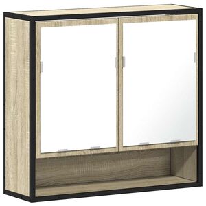vidaXL Badkamerspiegelkast Sonoma eiken 65x20x60 cm bewerkt hout