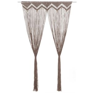 vidaXL Gordijn macram&eacute; 140x240 cm katoen taupe