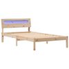 vidaXL Bedframe met hoofdeinde Bruin 75 x 190 cm Massief grenenhout