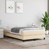 vidaXL Boxspring bed 120x200 cm stof cr&egrave;mekleurig