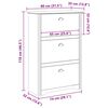 vidaXL Schoenenrek BODO Honingbruin 80 x 35 x 118 cm Bewerkt hout