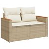 vidaXL Tuin Sofa Set met kussen met opslag 12 pcs Beige Poly Rattan