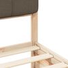 vidaXL Bedframe met Gevoerd Hoofdgedeelte Taupe 135 x 190 cm