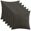 vidaXL Kussensloop 6 pcs ALMELO Antracietkleurig 30 x 30 cm corduroy