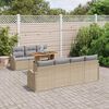 vidaXL Tuin Sofa Set met kussen 8 pcs beige en lichtgrijs