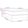 vidaXL Boxspring met matras stof donkergrijs 80x200 cm