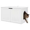 vidaXL Kattenhuis Glanzend Wit 85 x 55 x 50,5 cm Bewerkt hout