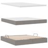 vidaXL Opbergbed met LED met matras Taupe 160 x 200 cm Polyester