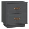 &nbsp;vidaXL Nachtkastje 40x34x45 cm massief grenenhout grijs