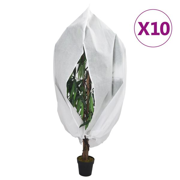 vidaXL Plantenhoezen met ritssluiting 10 st 70 g/m² 1,55x1,55 m