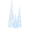 vidaXL Kerstboom met 90 LED 3 pcs Koudwit 20 x 20 x 80 cm Acryl