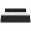 vidaXL Ottoman bed met matrassen en LED's 180x200cm fluweel zwart