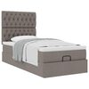 vidaXL Ottoman bed met matras 80x200cm stof taupe