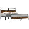 vidaXL Bedframe zonder matras bewerkt hout gerookt eiken 160x200 cm