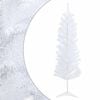 vidaXL Kunstmatige slanke kerstboom 150 cm PVC en staal Wit