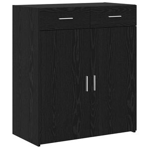 vidaXL Opbergkast Zwart eiken 80 x 42,5 x 93,5 cm Bewerkt hout