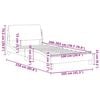 vidaXL Bedframe "Dover" kunstleer zwart 100x203 cm